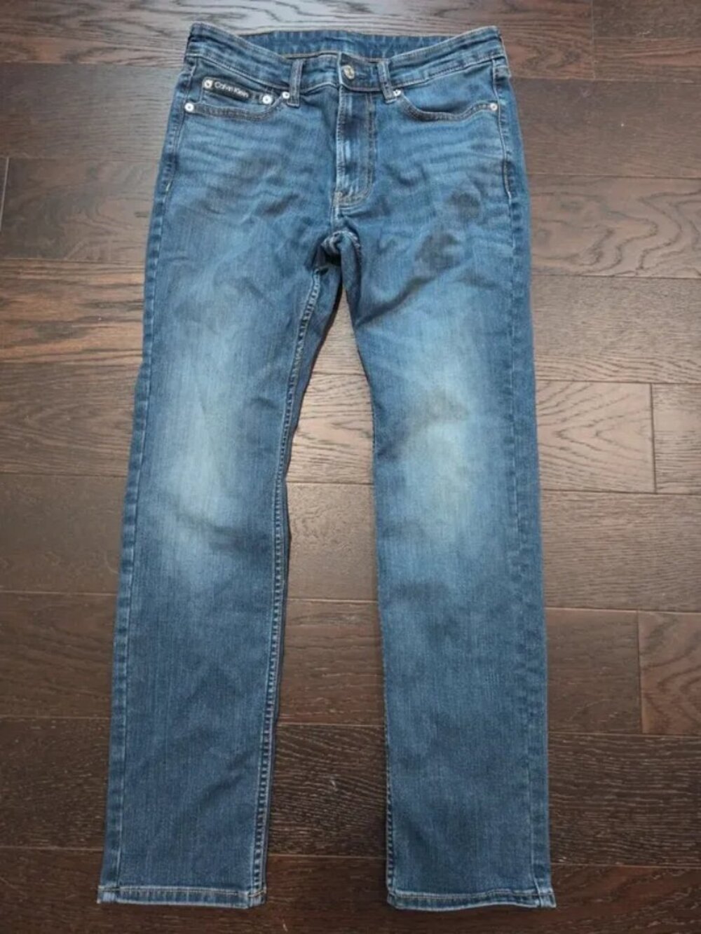 Calvin Klein Mens 30 x 30 Slim Blue Jeans